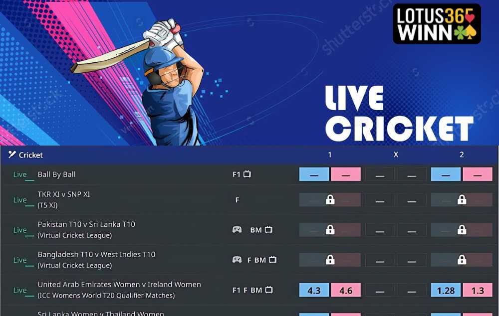 Lotus365 platform banner